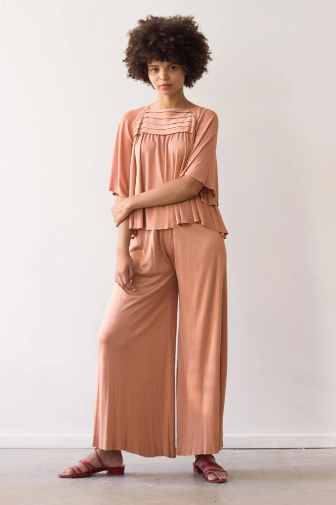 1970s Scott Barrie Desert Rose Matte Jersey 3 Piece Set