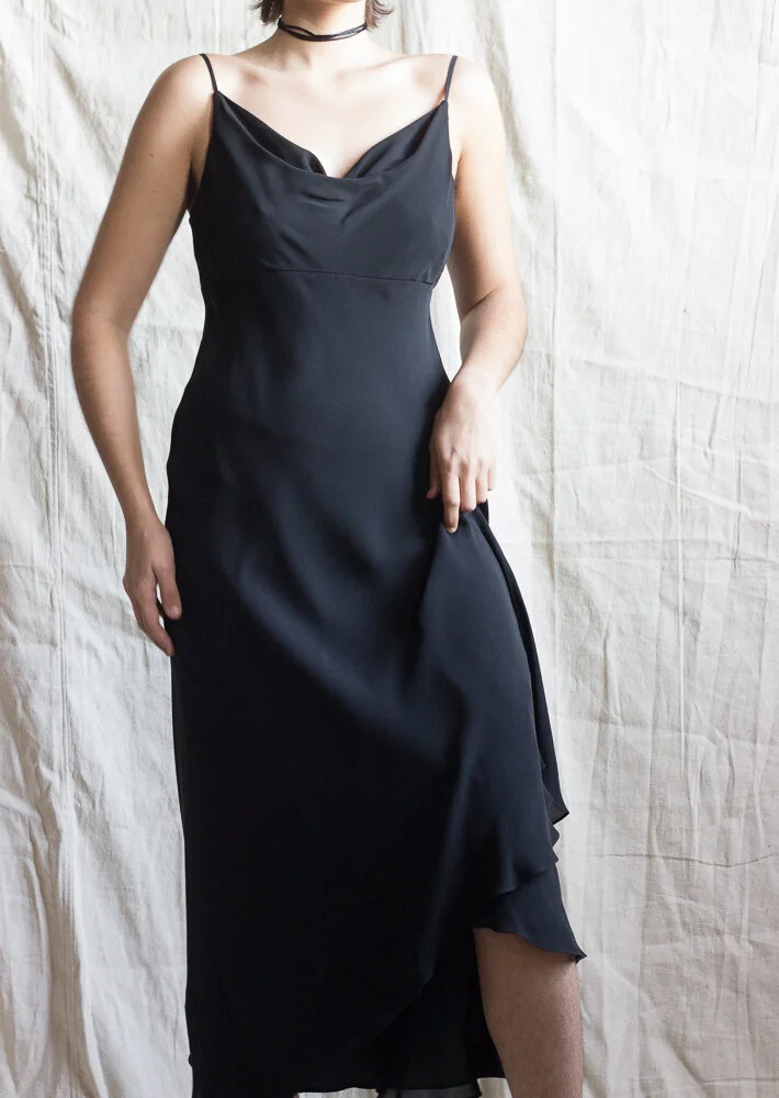 1990s Ann Taylor Silk Bias Cut Slip Dress