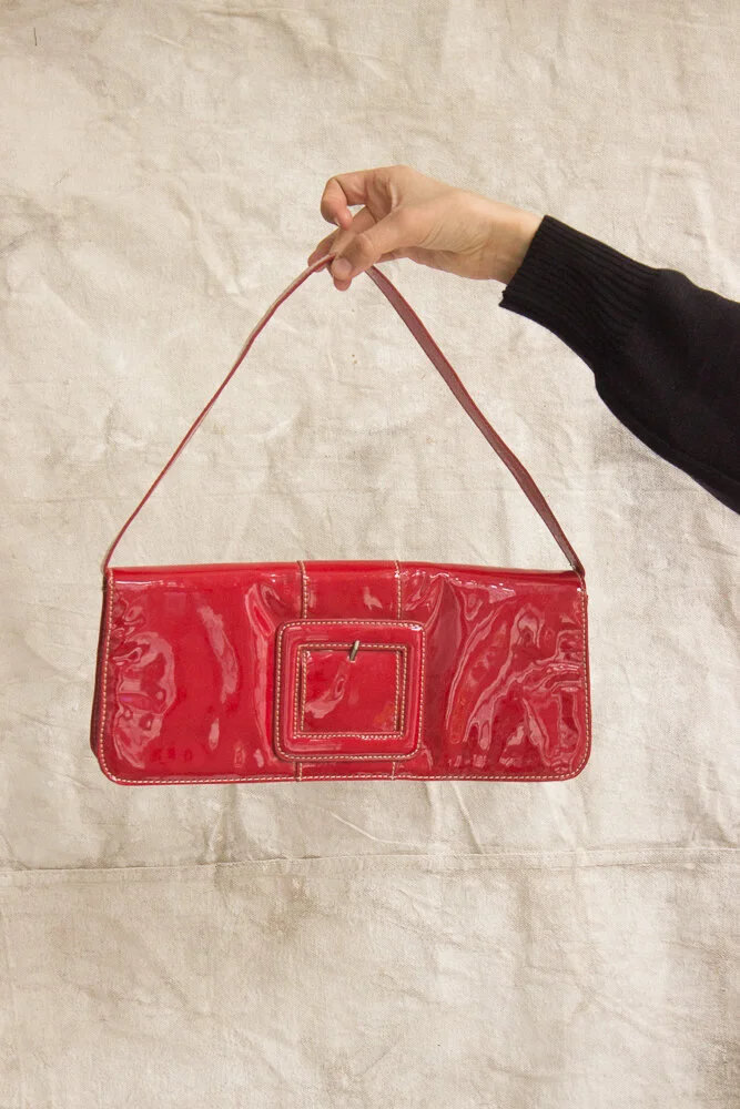 1990s Cherry Patent Baguette 