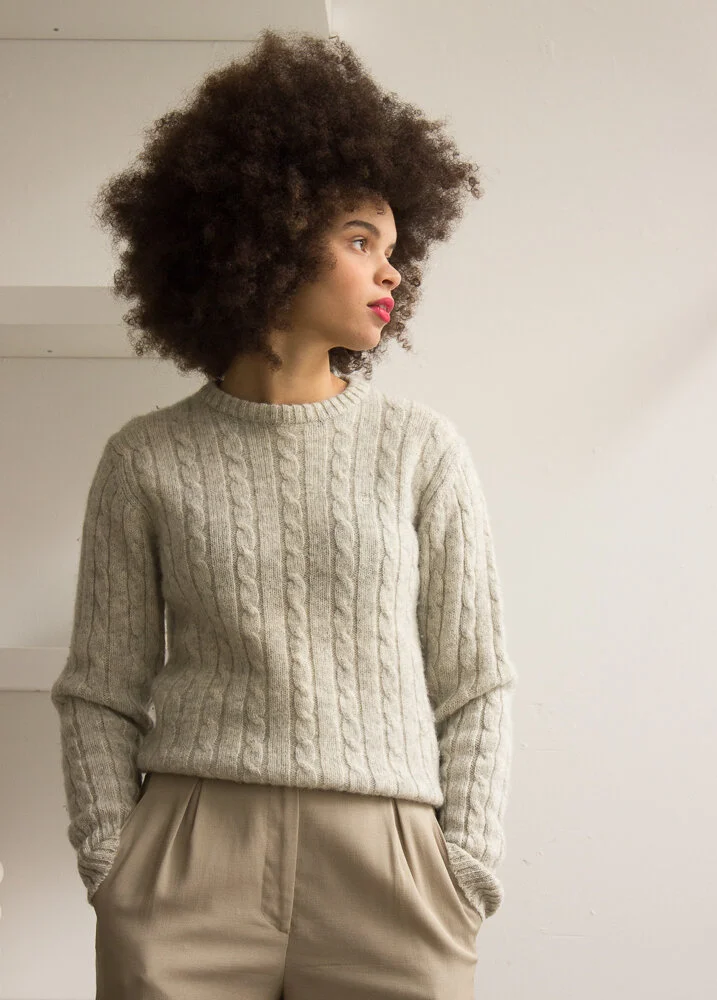 1970s Gloria Vanderbilt Heather Gray Wool Sweater