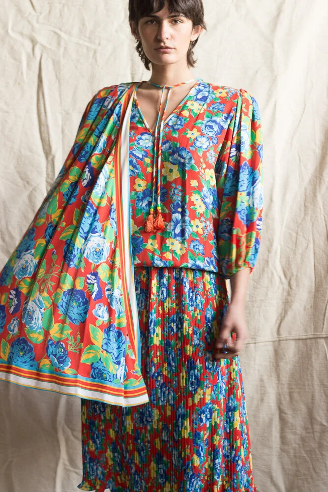 1980s Diane Freis Cape Dress