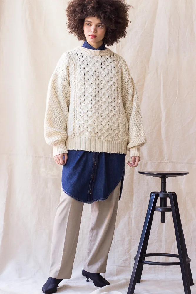 1980s Oversize English Fisherman Sweater