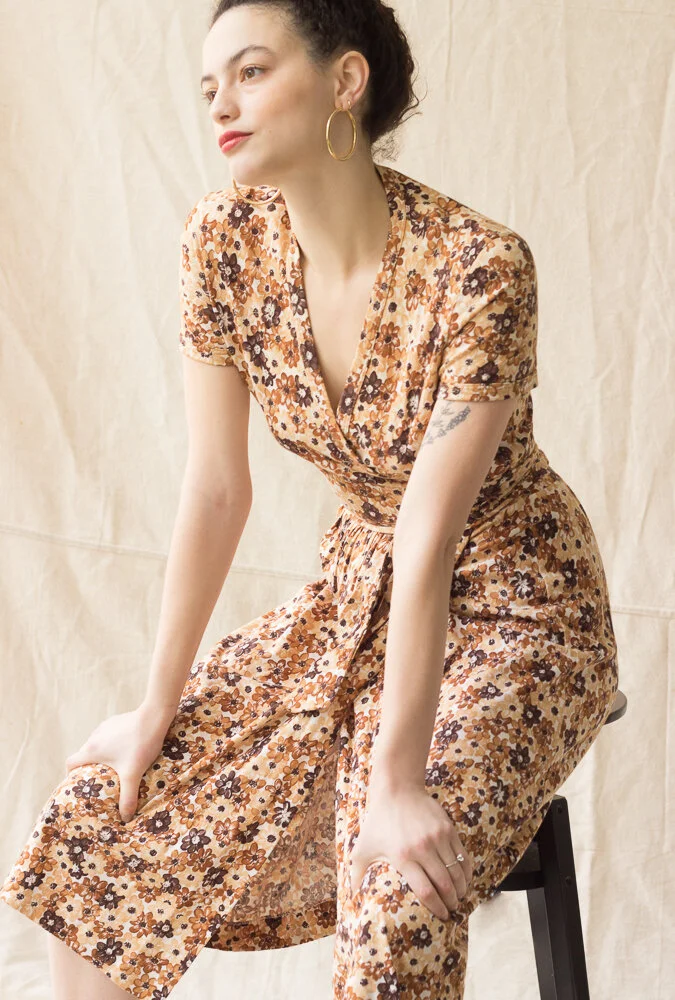 1970s Diane von Furstenberg Floral Wrap Dress