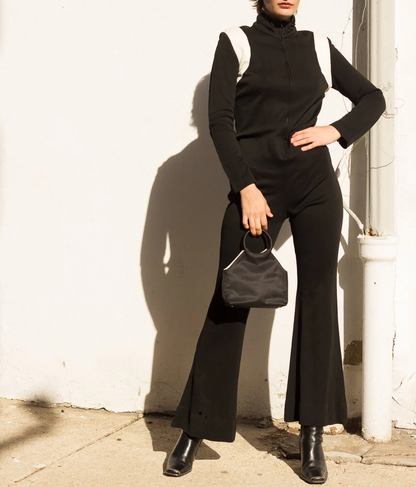 1990s Ann Taylor Satin Top Handle Mini Bag