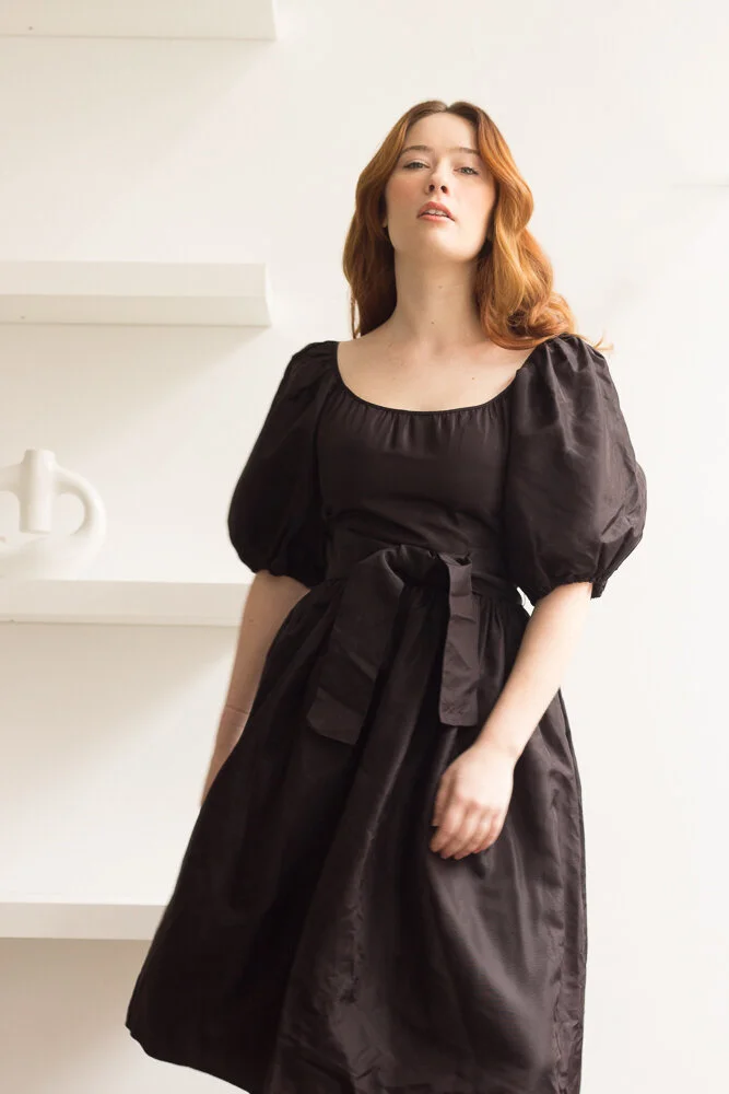 1970s little black dress 1970s Bob Mackie Little Black Dress with Dramatic Draped Back main image 0