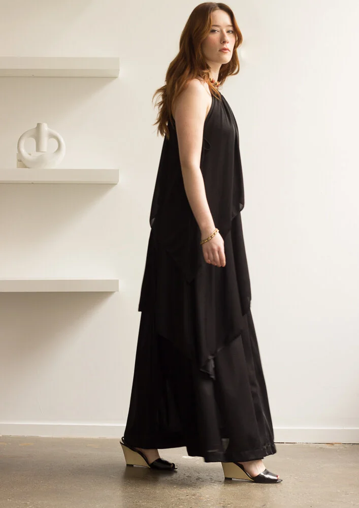 chinese dress ladies CITY GIRL LAYERED JERSEY MAXI DRESS – AKIRA main image 1