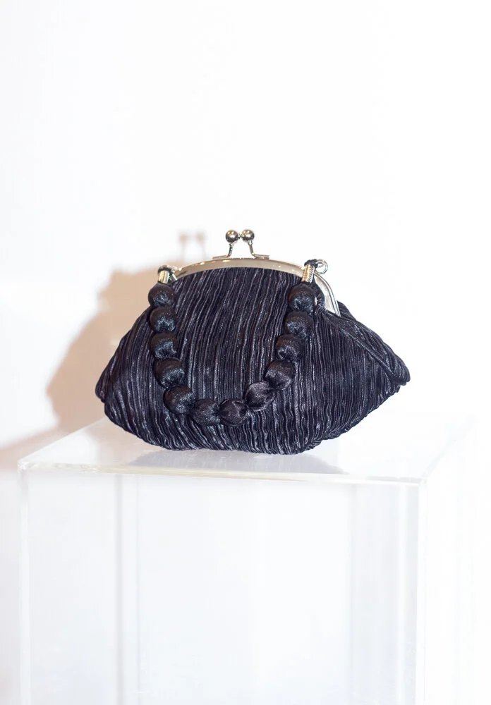 1980s Pleated Kisslock Bag 