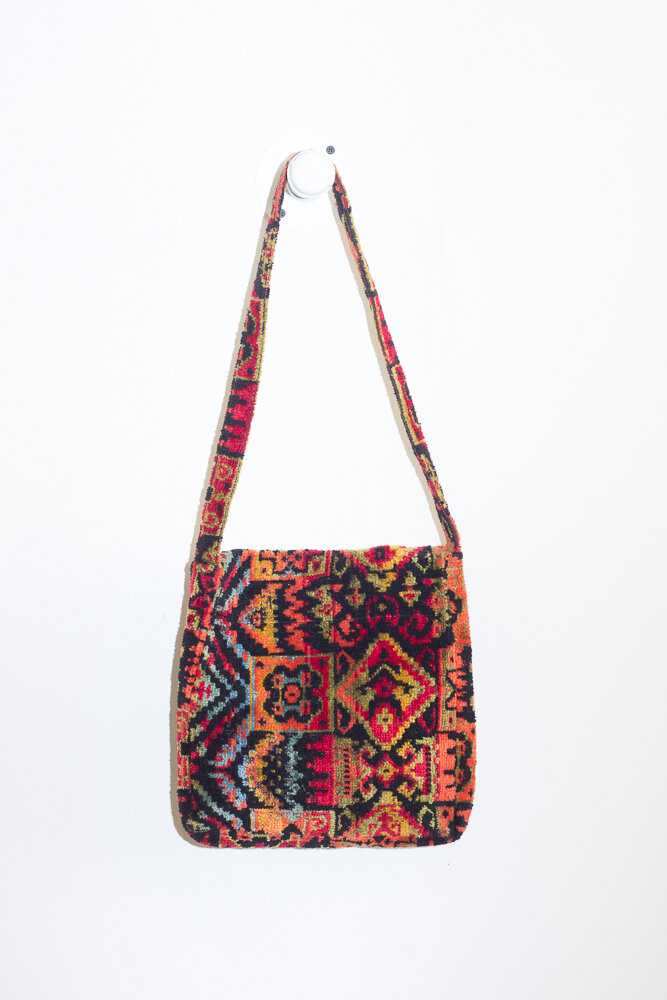 1990s Colorful Tufted Shoulder Bag