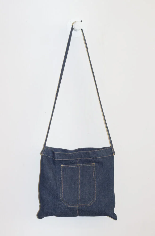 1970s Sassoon Denim Jeans Pocket Messenger Bag