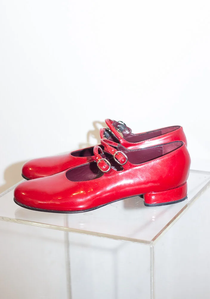 1970s Italian Red Patent Leather Mary Janes