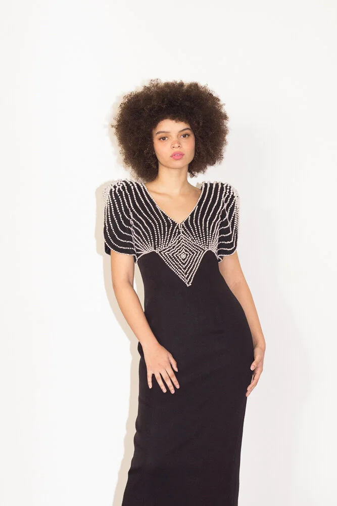 1980s Casadei Pearl Beaded Gown — Wayward Collection