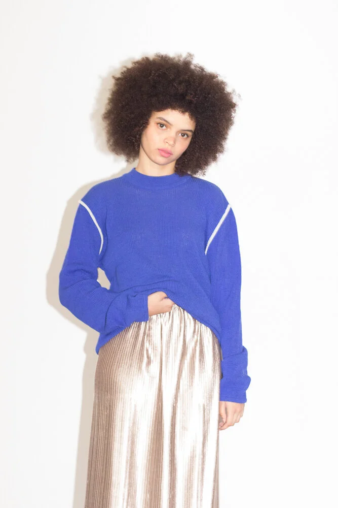 1970s Gucci Sporty Blue Knit