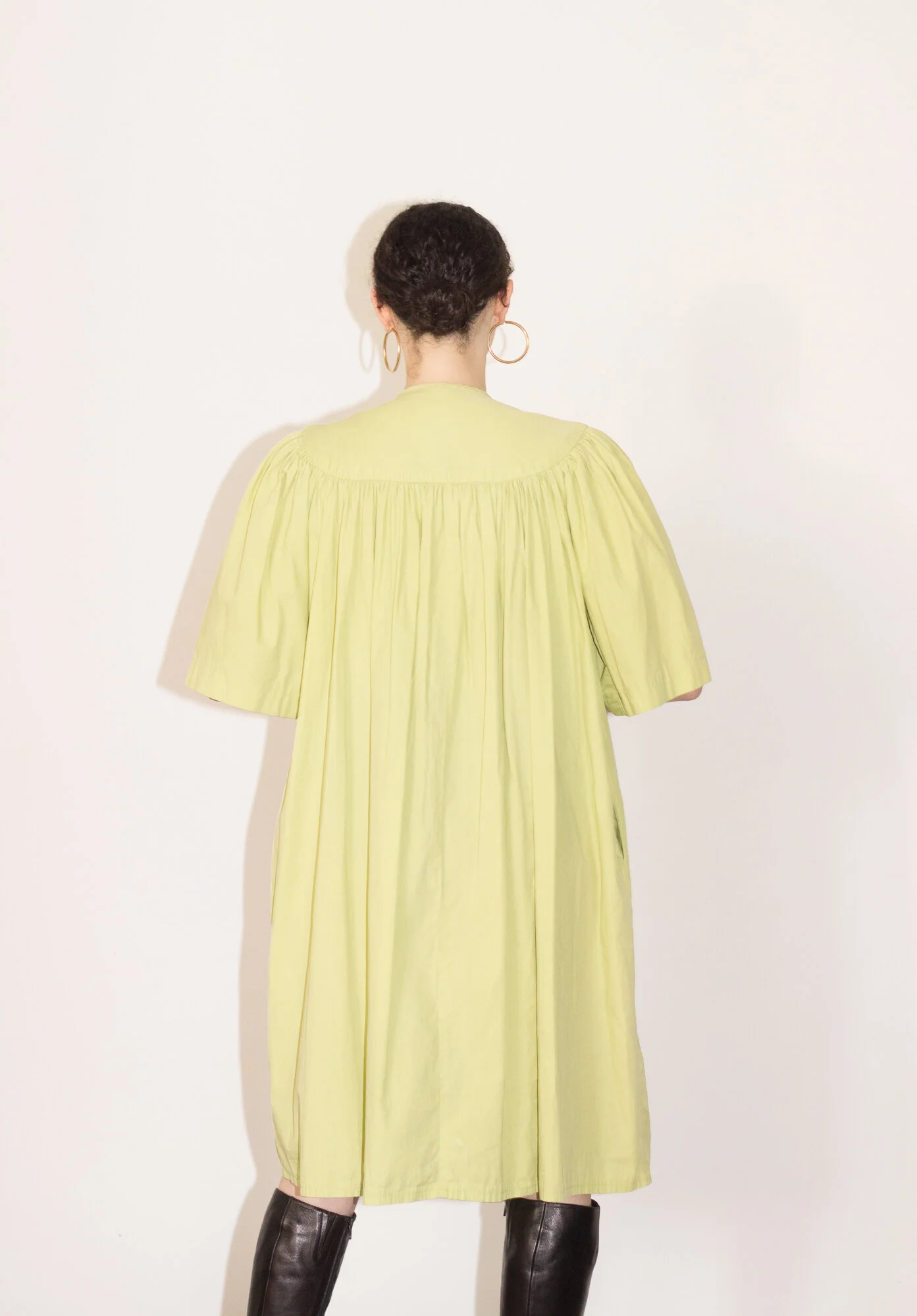 1950s Chartreuse Cotton Smock Dress  Wayward Collection