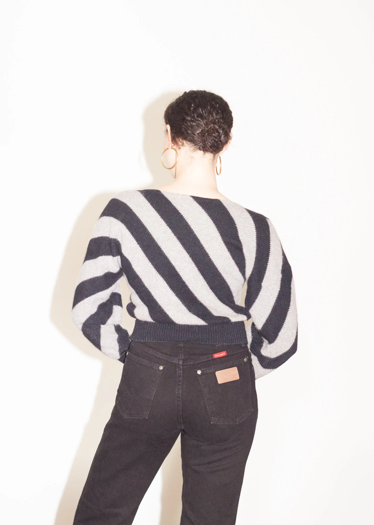 1980s Daisy Intarsia Dolman Knit