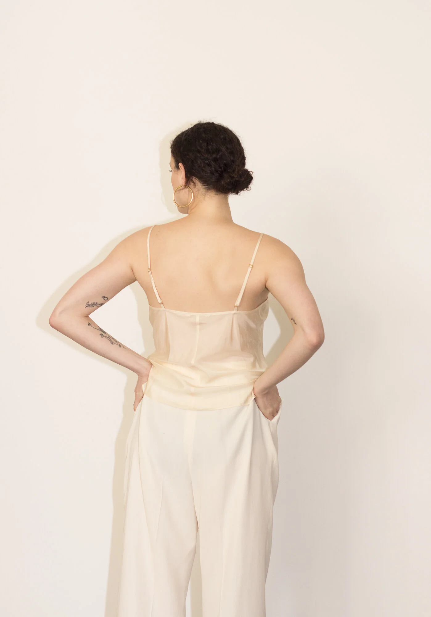 1990s Creme Whisper Silk Bias Cut Camisole