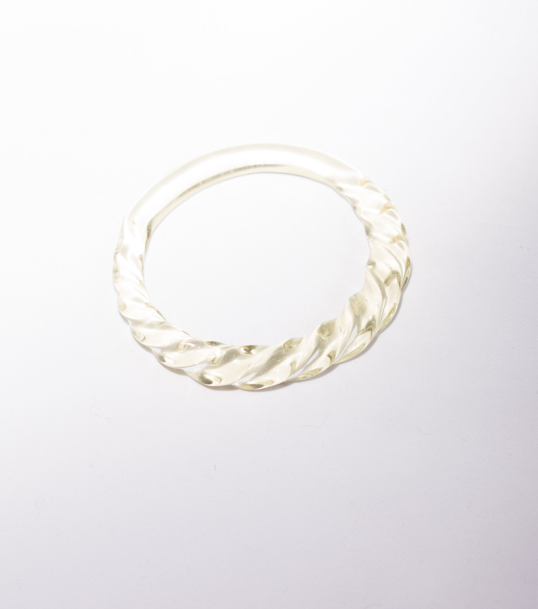 1960s Clear Twisted Lucite Bangle