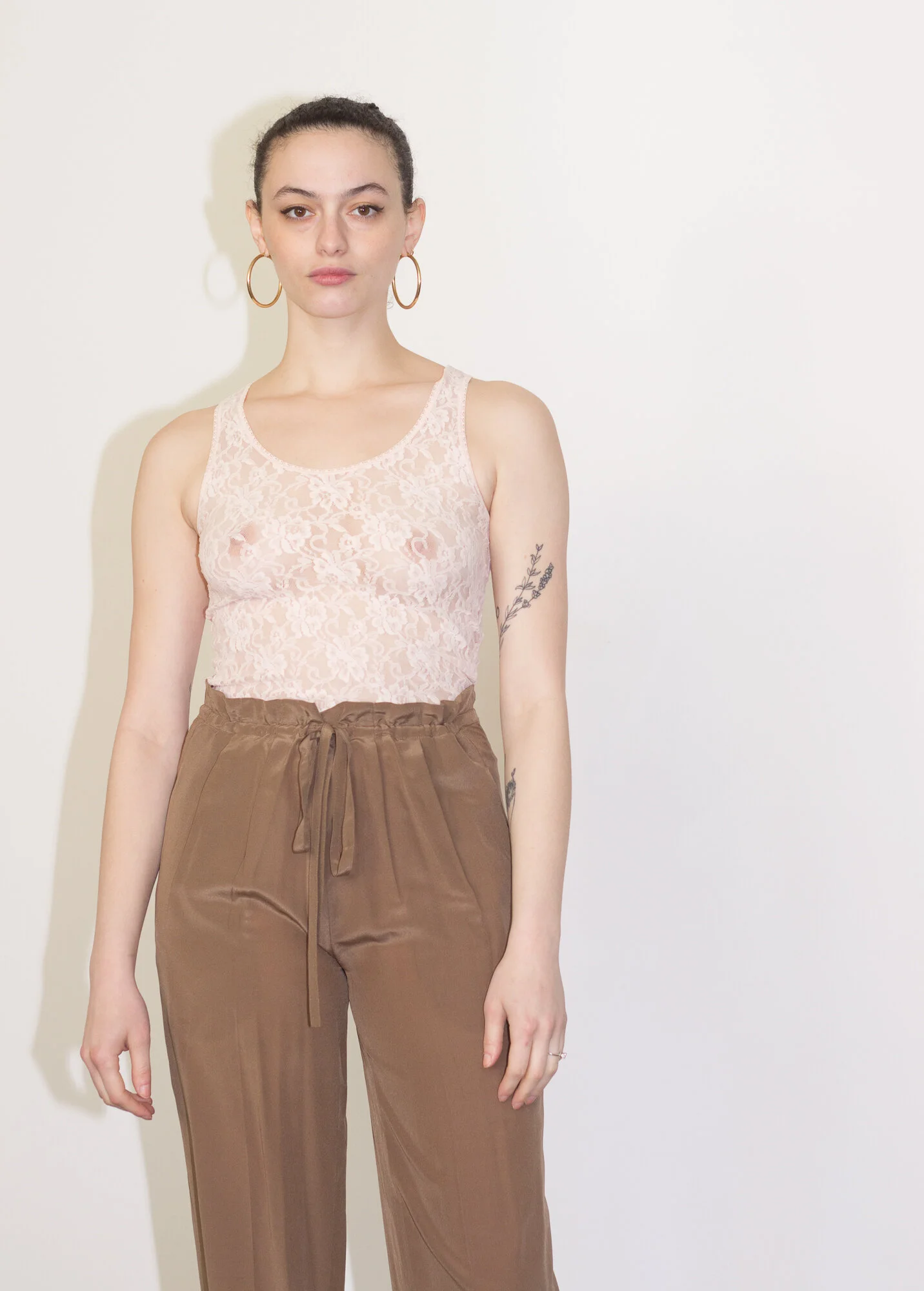 1990s Hanky Panky Blush Lace Camisole