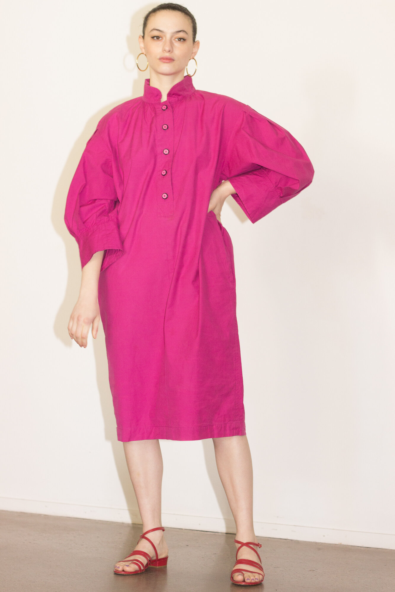 ysl pink dress Pink Satin Bow Gown, Yves Saint Laurent, 1983, Photograph by Gilles Tapie