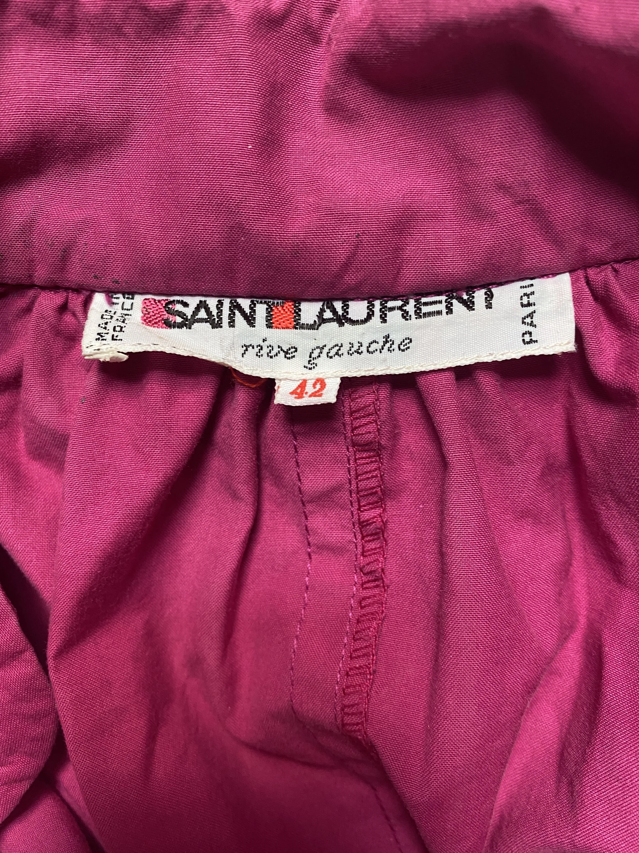 1980s Yves Saint Laurent Pink Ballon Sleeve Smock Dress — Wayward