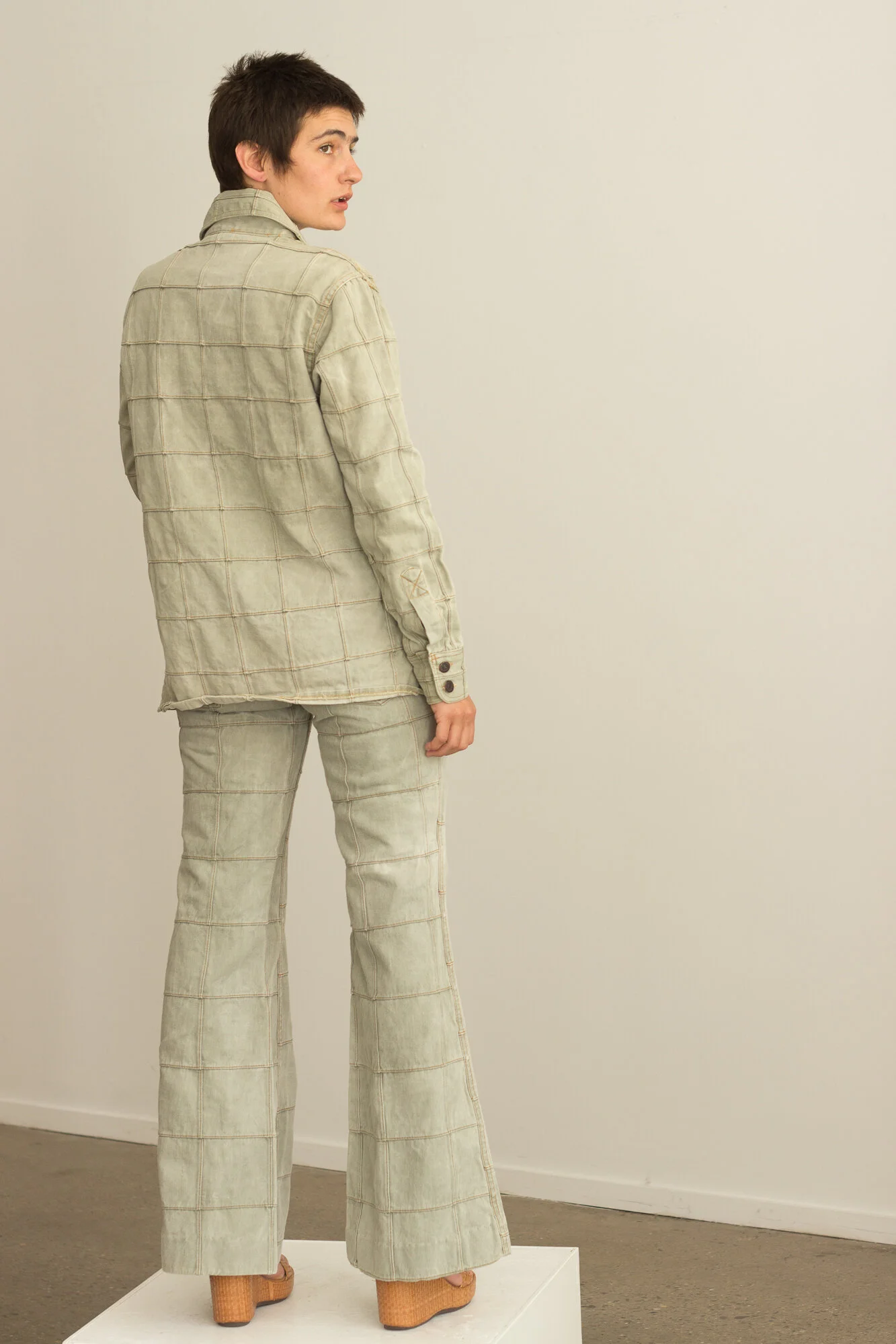 ACA 1970s Branded Lion Patchwork Denim Set