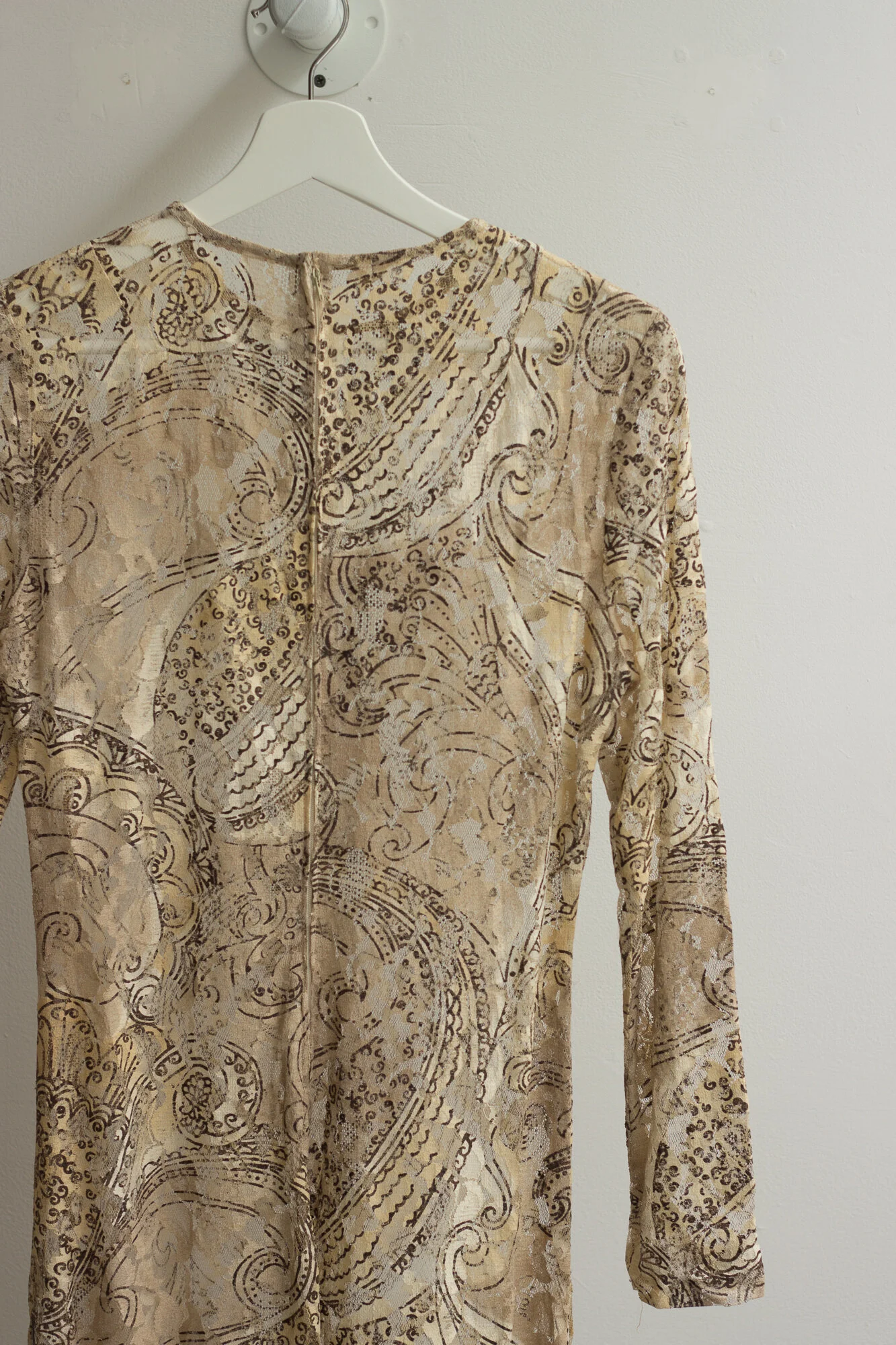 ACA 1960s Printed Lace Gown