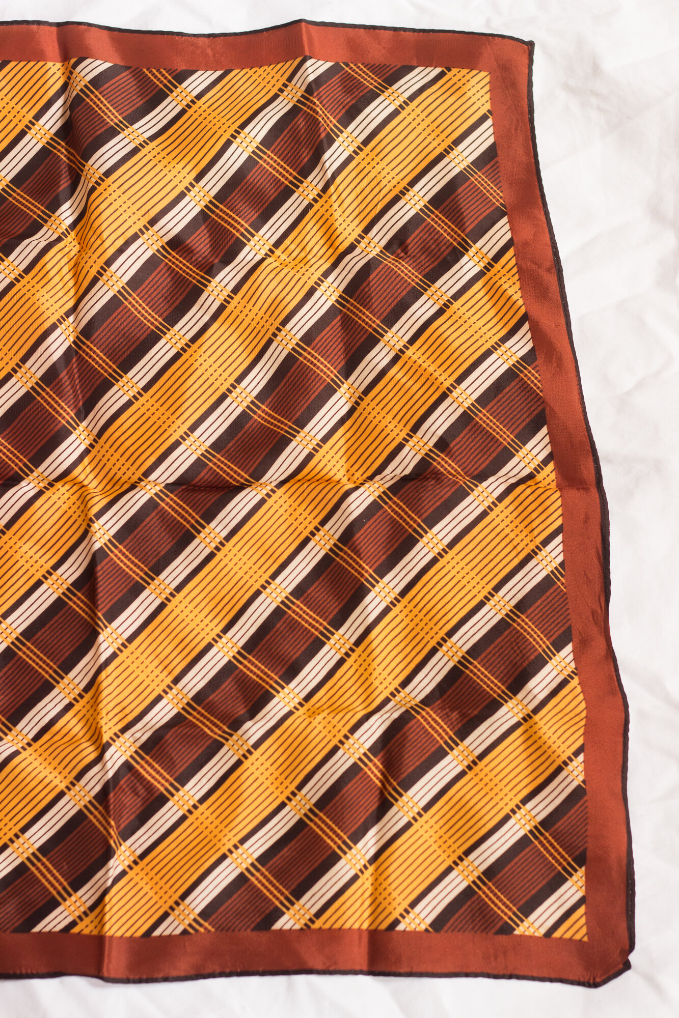 1970s Japanese Plaid Scarf