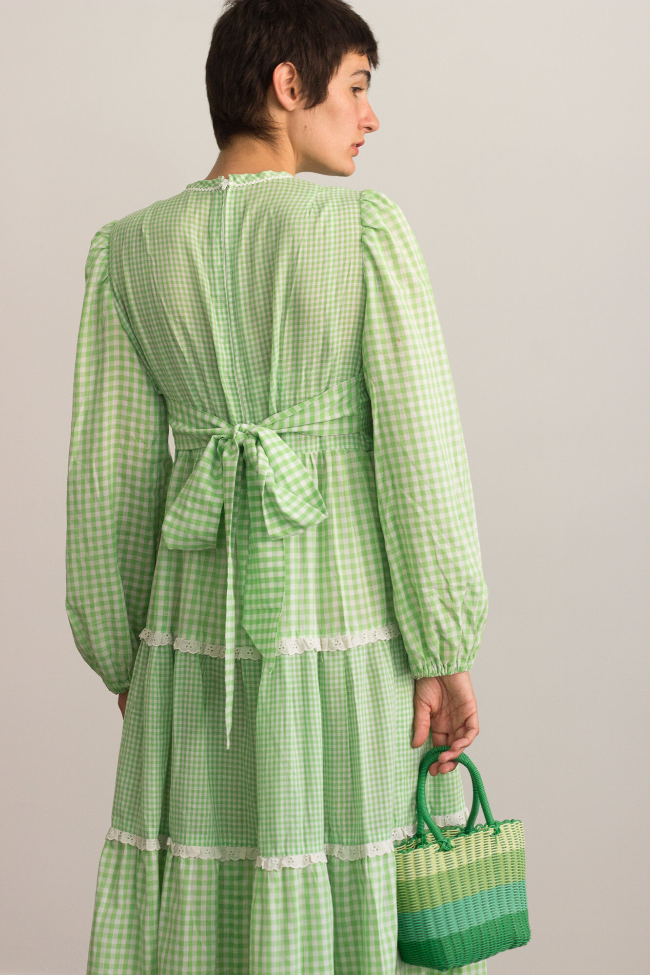green peasant dress Dress-Green Small