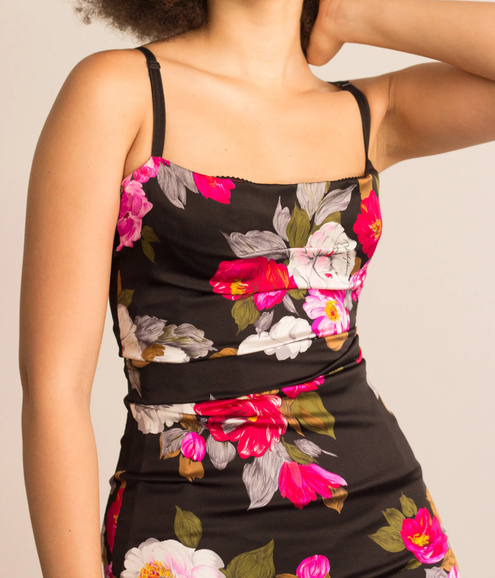 d&g silk dress Dolce & Gabbana Silk Satin Jacquard Shirt Dress With Dg Logo