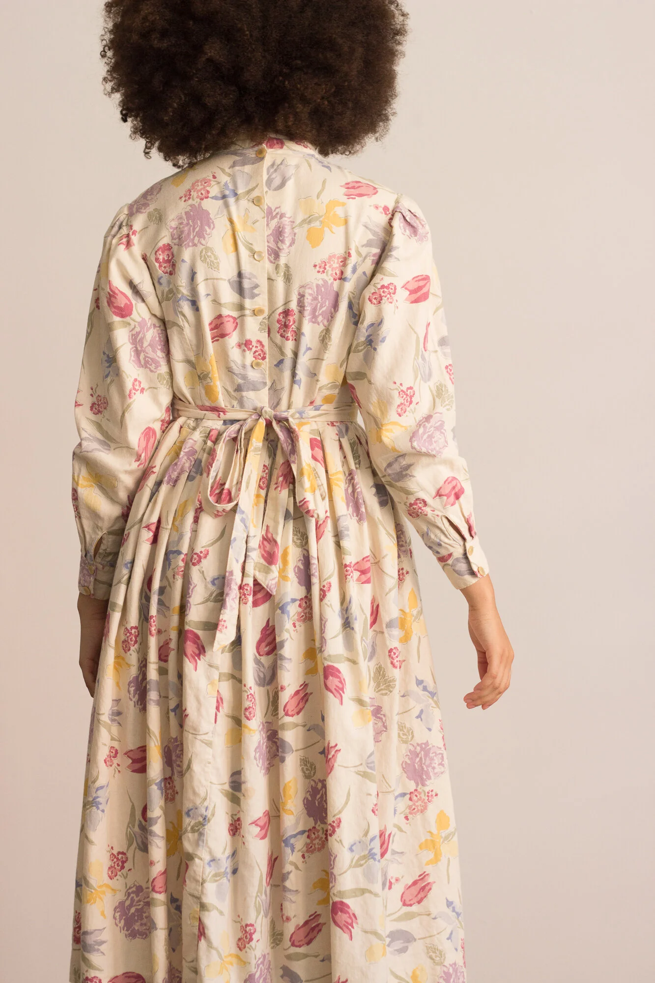 1980s Laura Ashley Liberty Print Cotton Prairie Dress  Wayward Collection