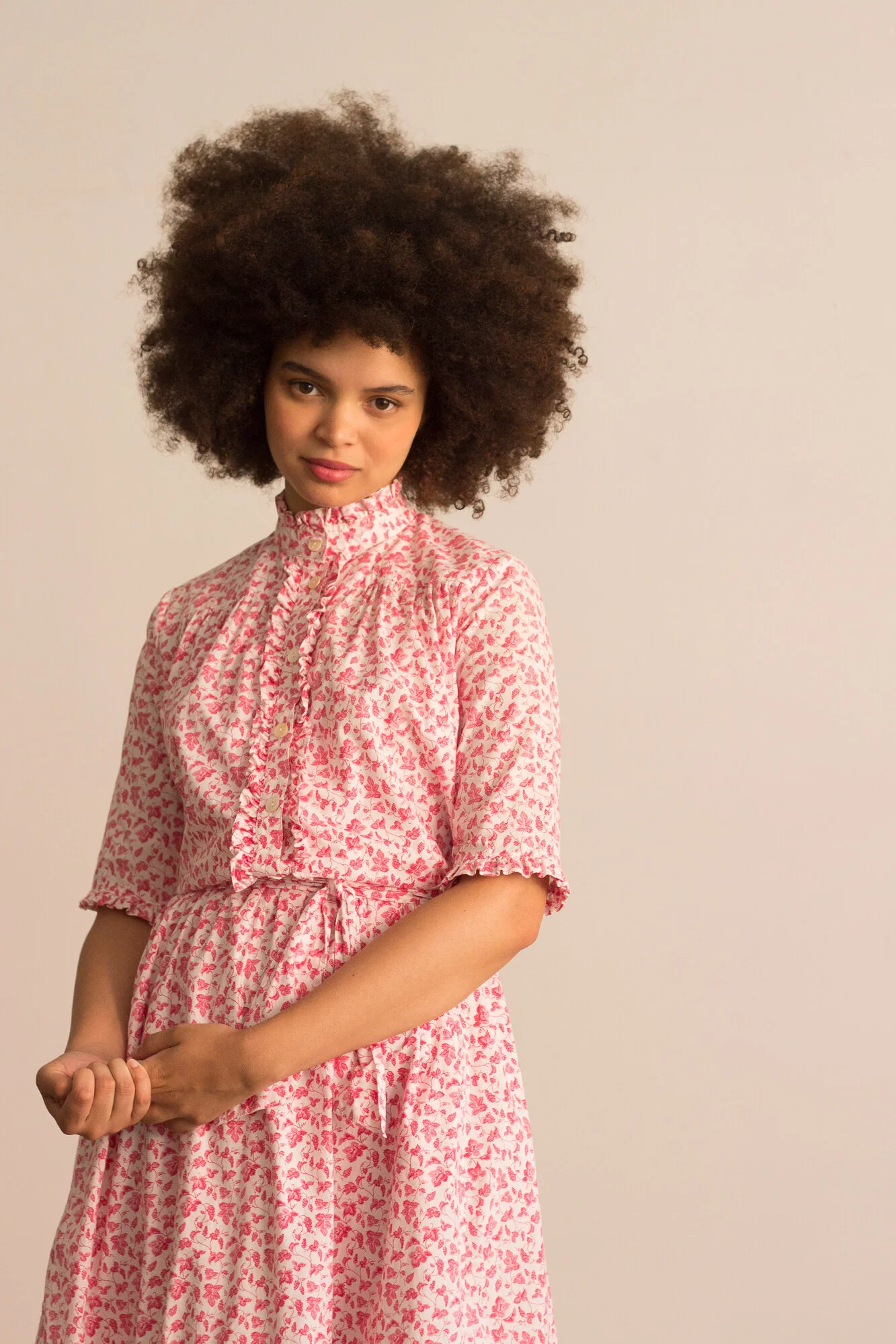 laura ashley shirt dress 1980s Laura Ashley Liberty Print Cotton Ruffle Shirt Dress — Wayward  Collection
