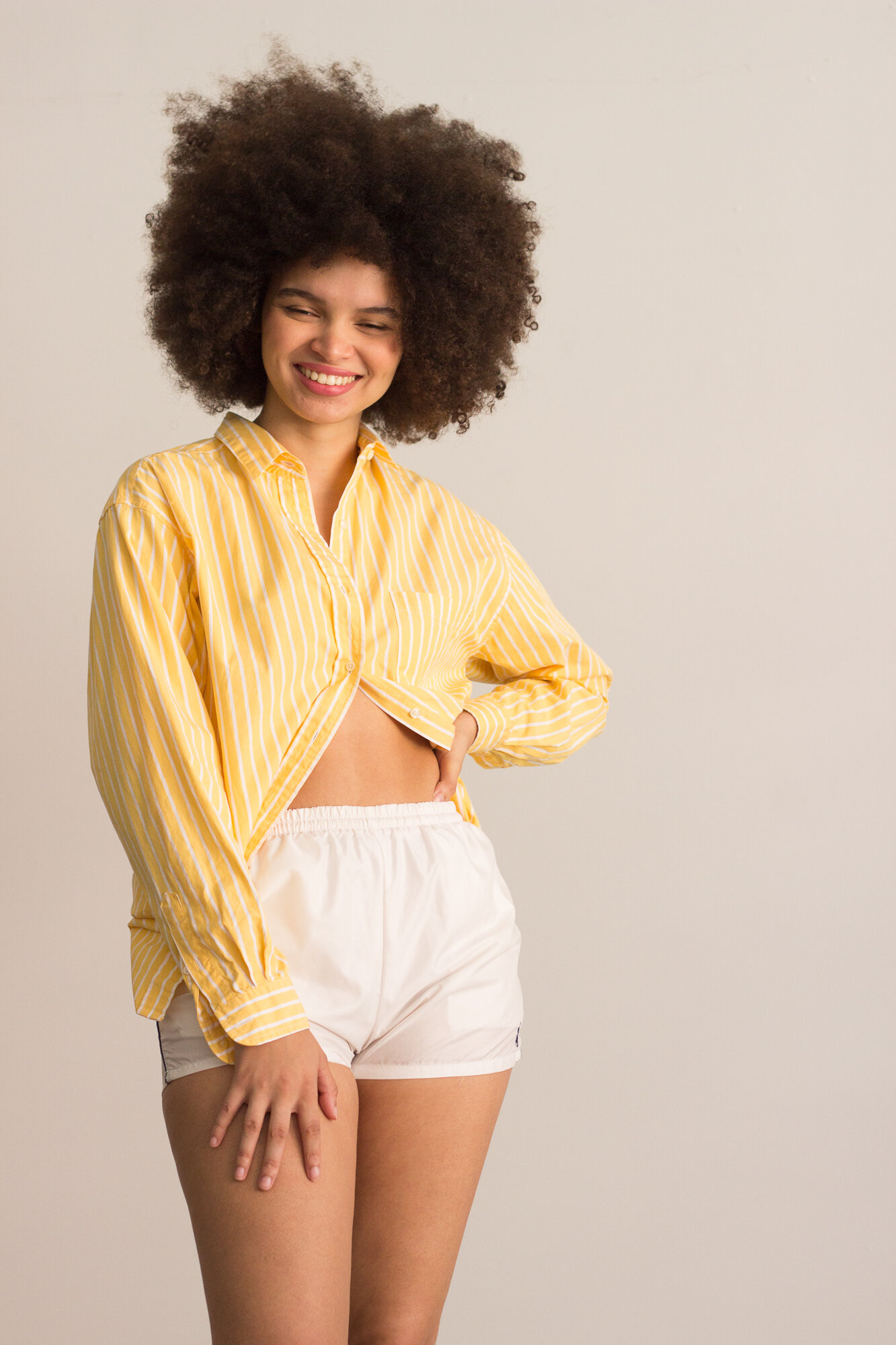 1990s Brooks Brothers Yellow Pinstripe Oxford