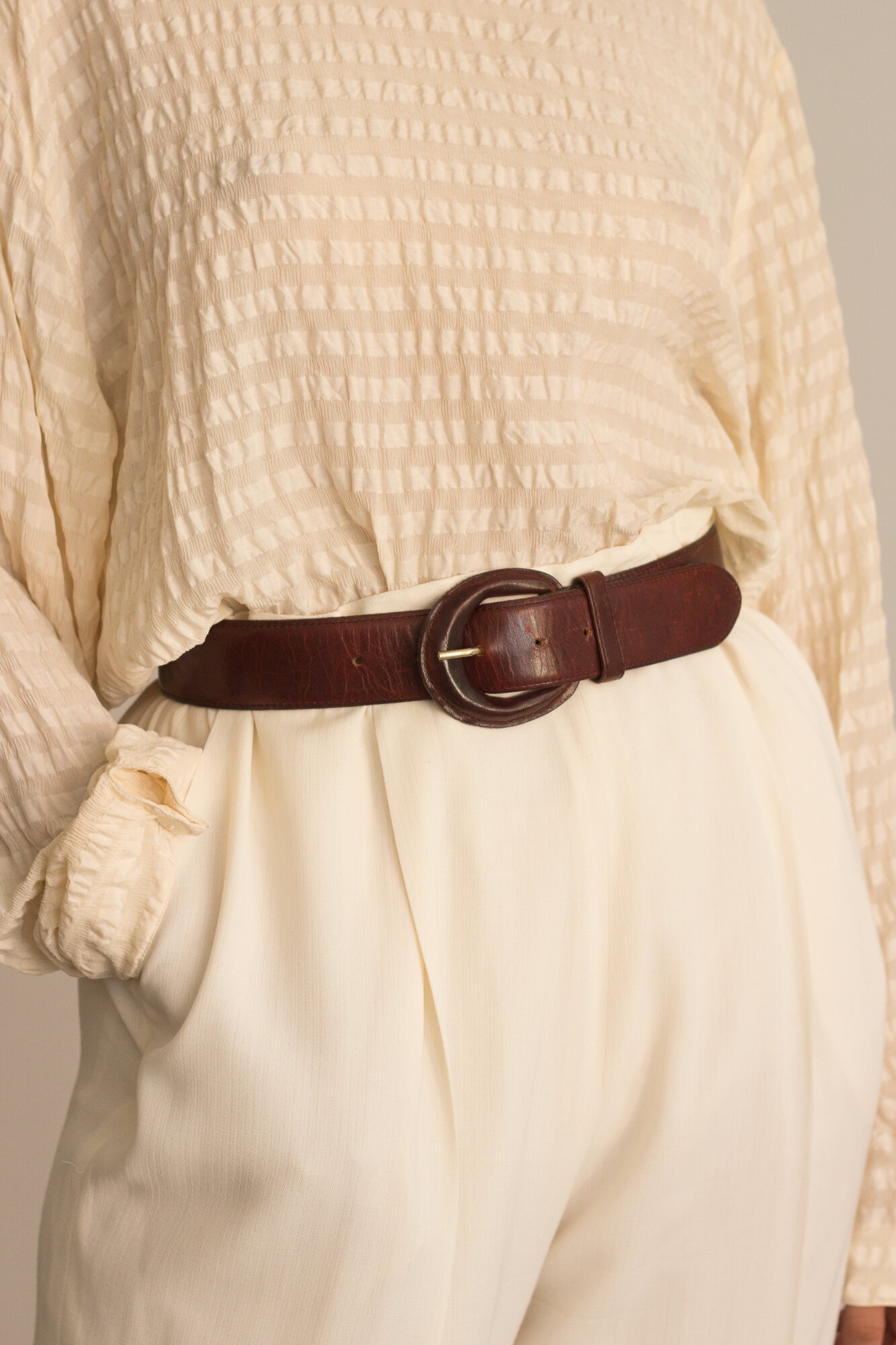 1980s Oxblood Leather Belt