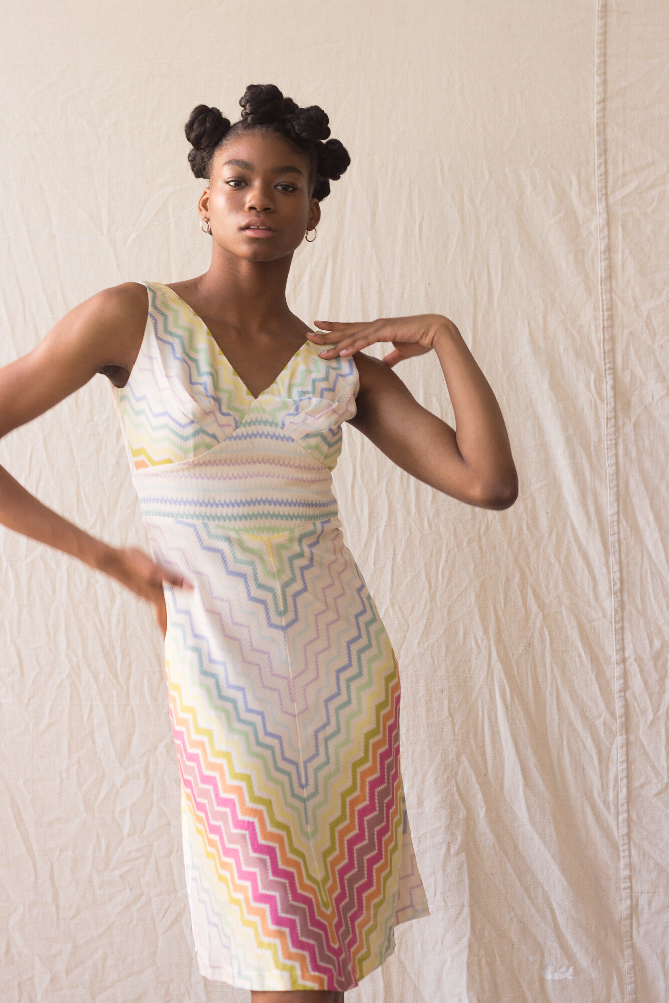 1990s Missoni Classic Zig Zag Knit Sun Dress