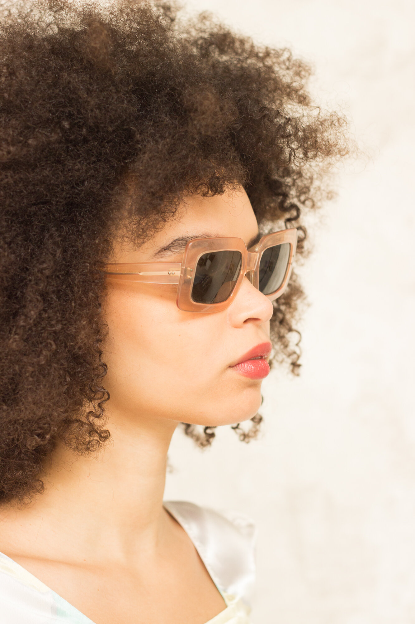 1970s French Pearlized Pink Sun Glasses