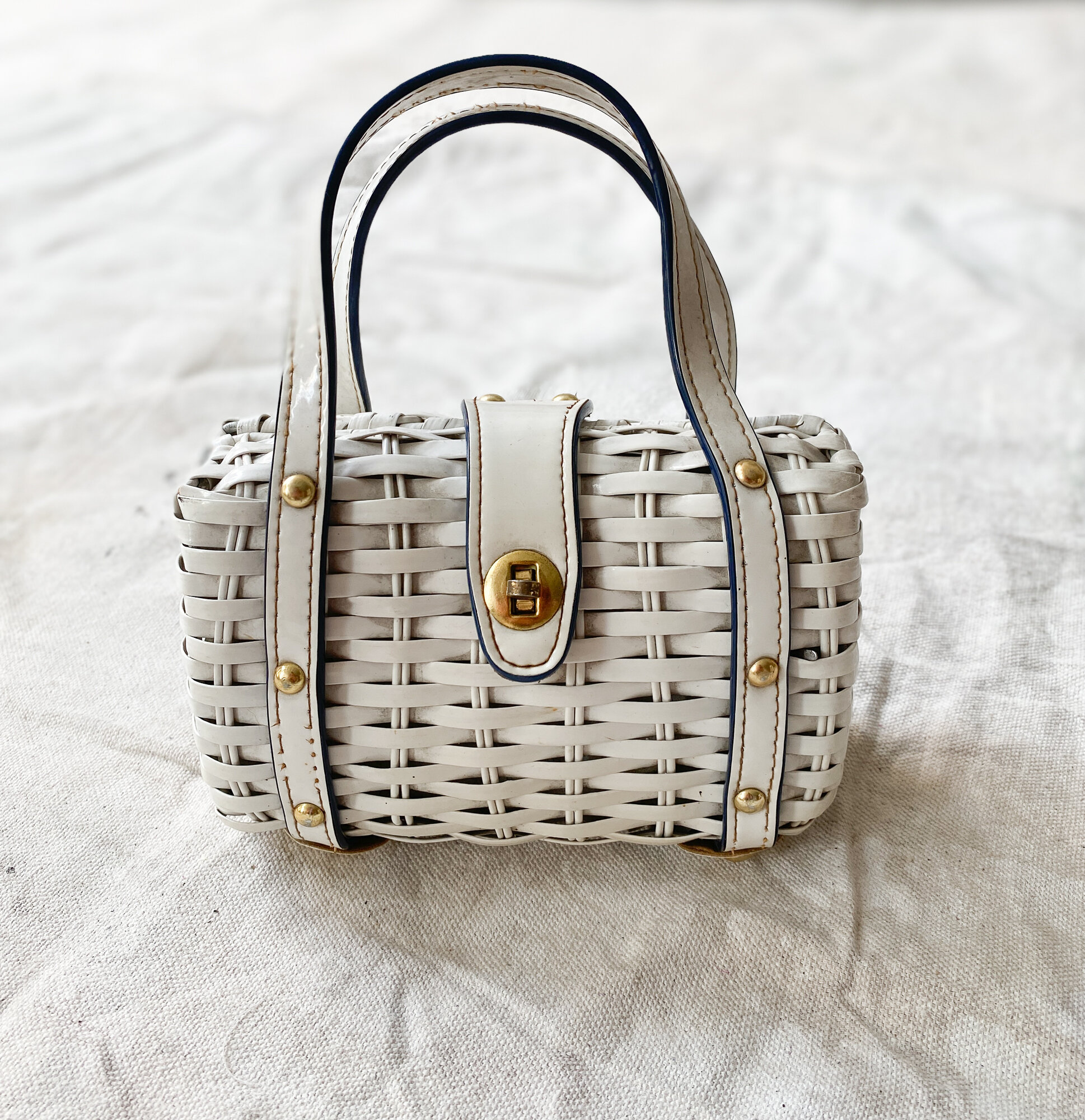 1960s Vinyl Basket Mini Bag