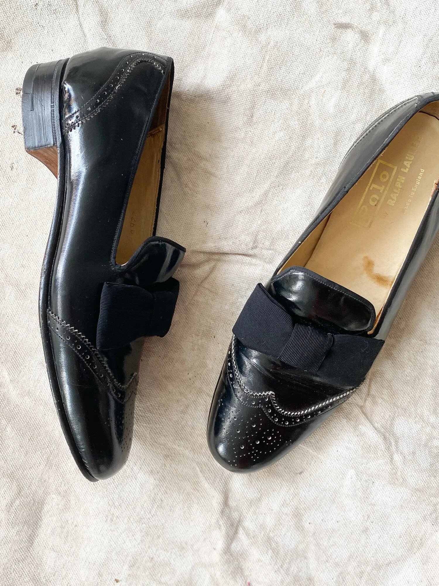 1980s Polo Ralph Lauren Tuxedo Slippers — Wayward Collection display picture 1