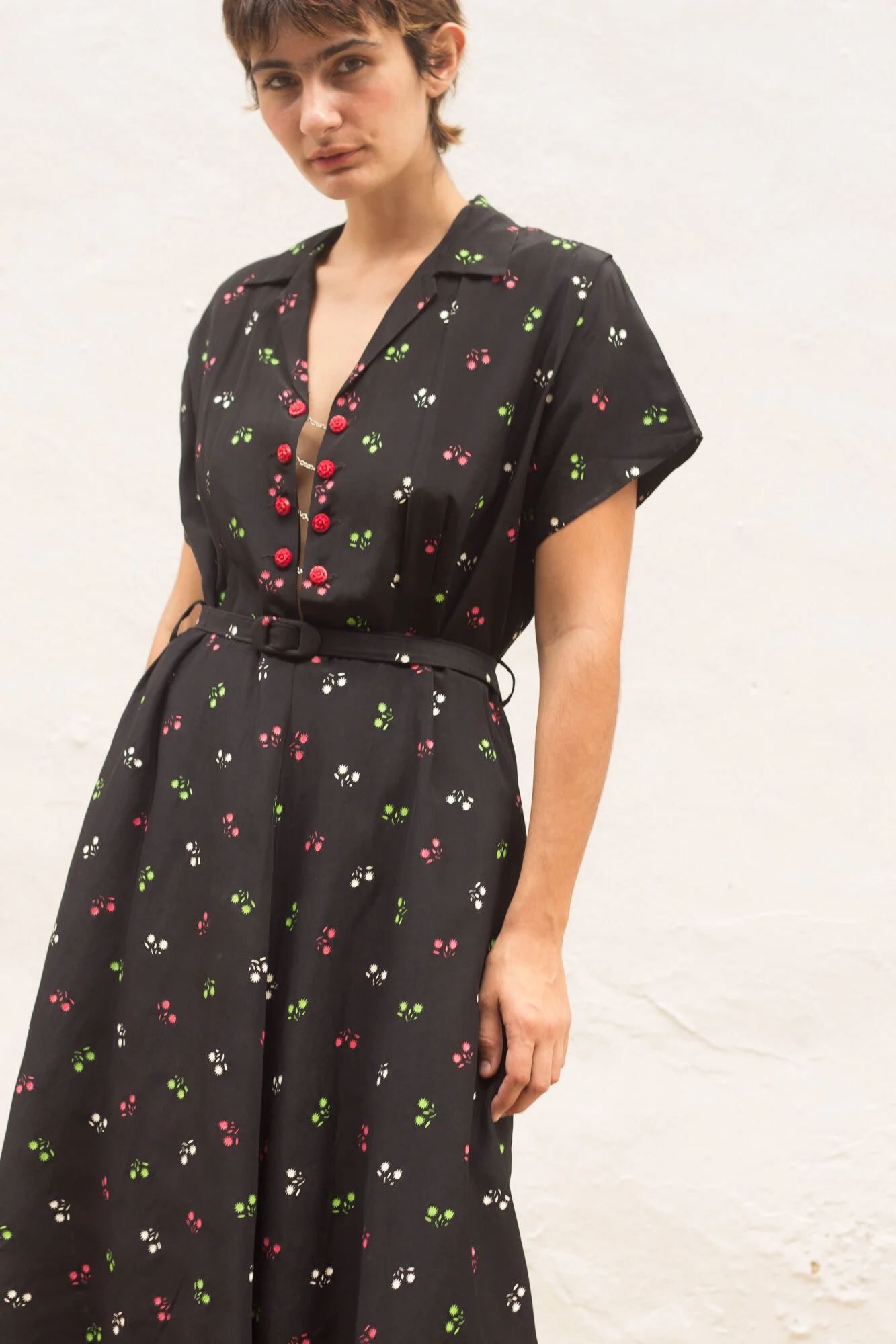 black womens dresses 1940s JELLYFISH BEADED dress medium main image 0