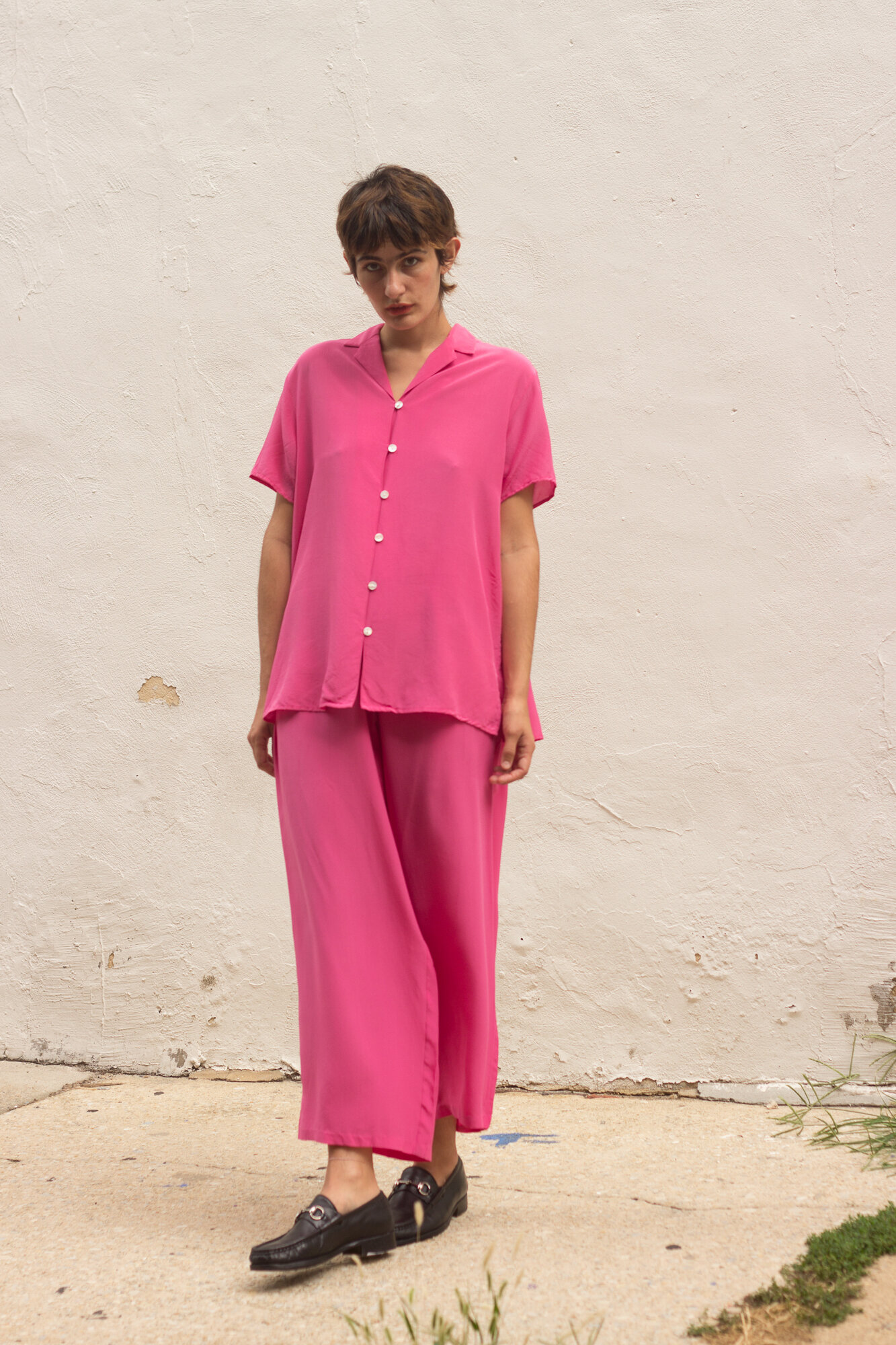 1990s Bubblegum Silk Lounge Set