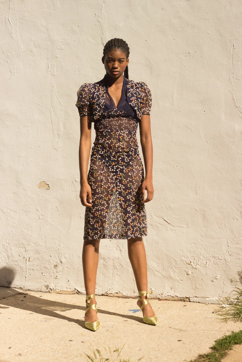jack mulqueen silk dress 1970's Floral Print JACK MULQUEEN New York Silk Victorian Inspired Dress /  Disco / Rare Collectable Retro / Bjr
