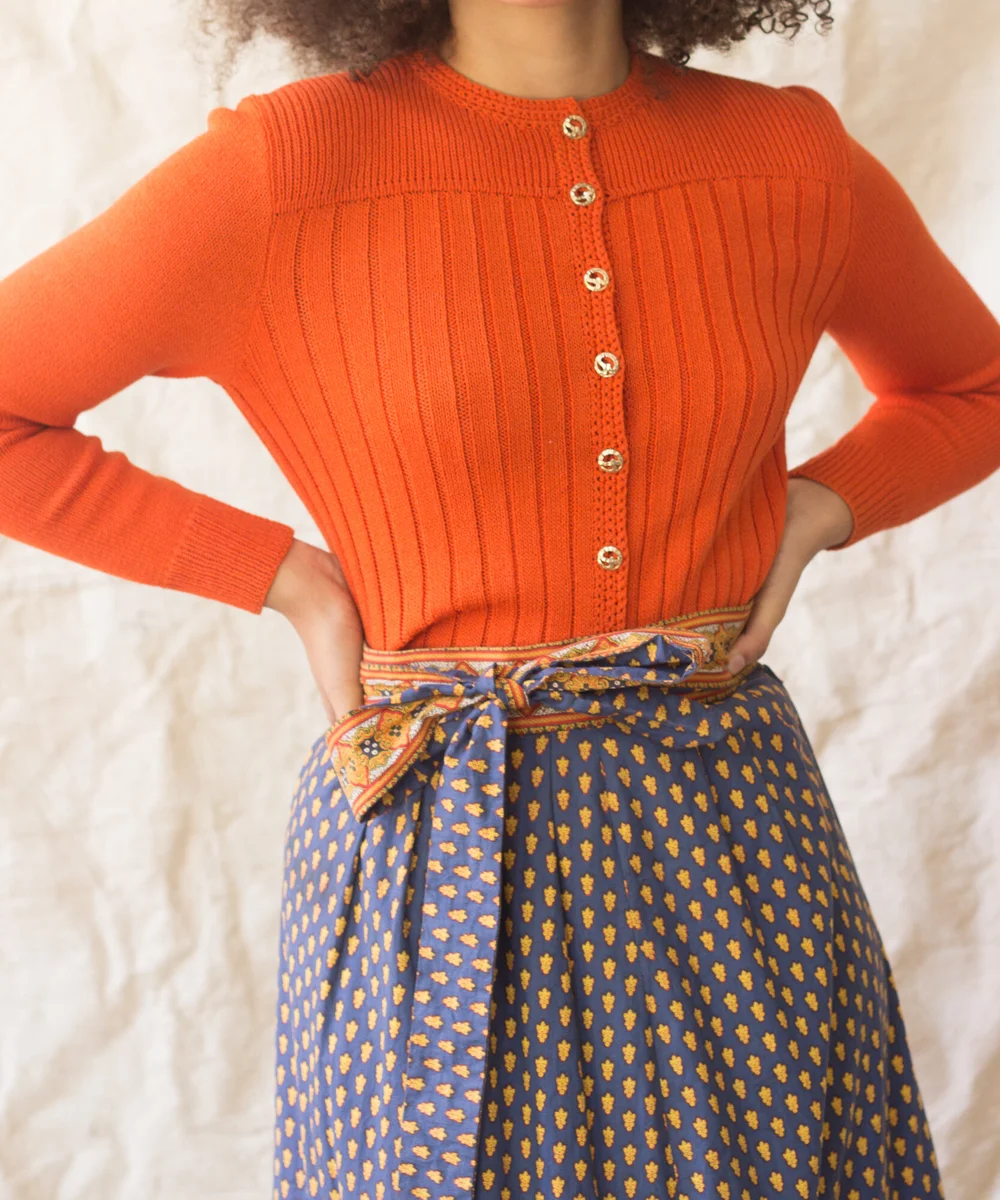 1960s Fluffy Italian Mohair Cardigan in Coral — Wayward Collection