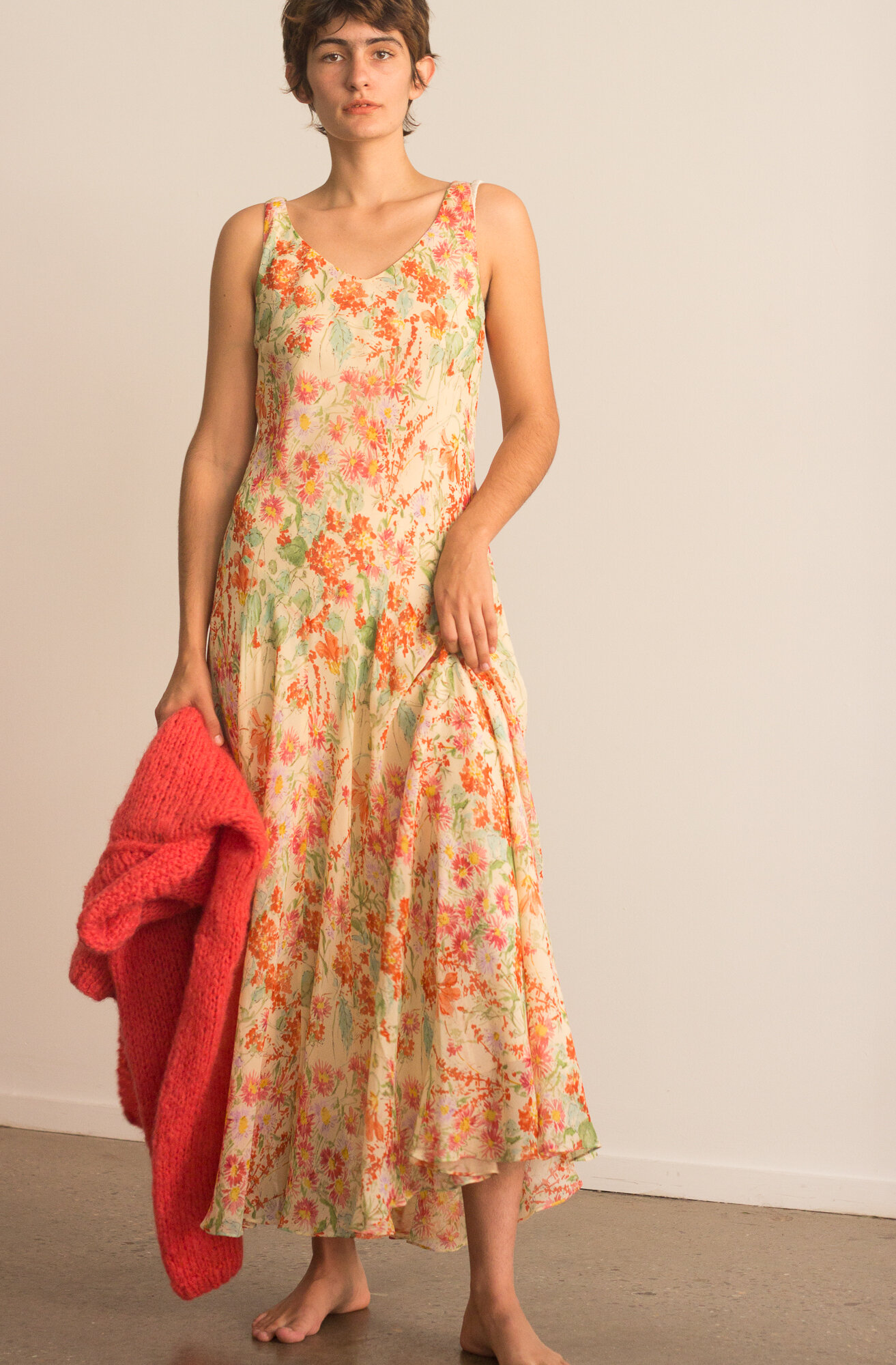 knee length dresses for ladies Bright Orchid Multi / L