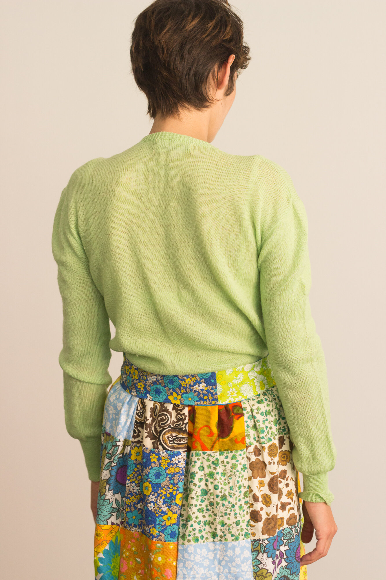 1960s French Key Lime Pie Cardigan