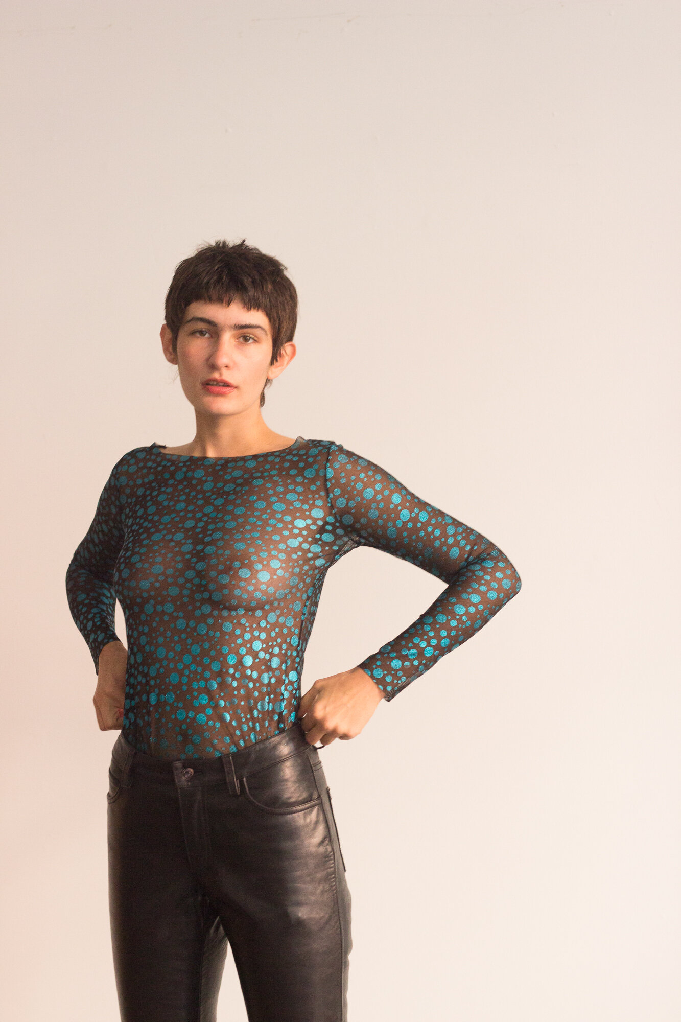 1990s Mesh Bubble Long Sleeve Shirt