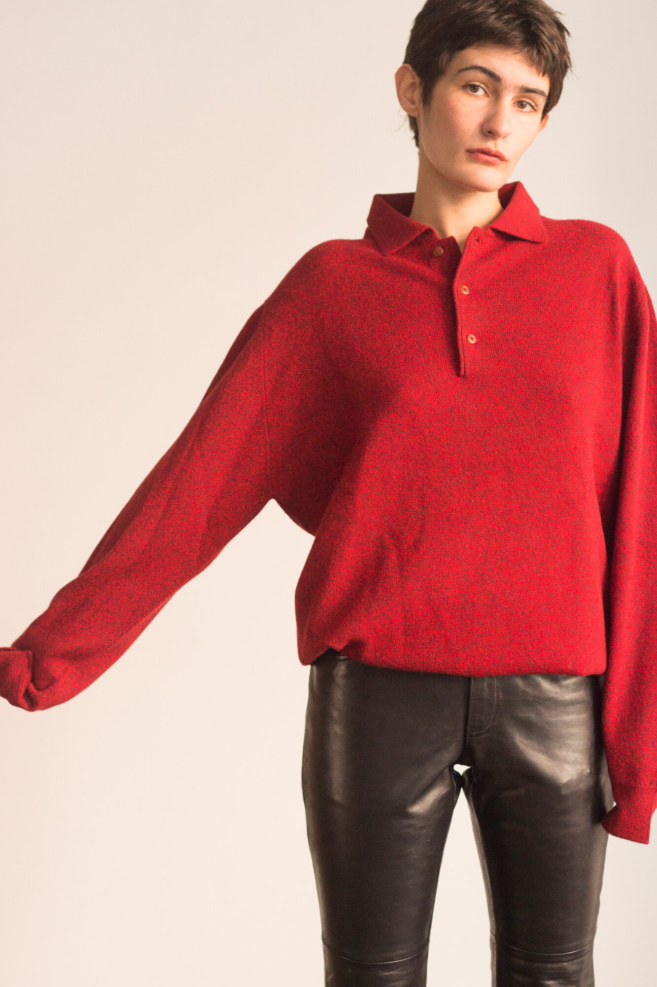 1980s Pringle of Scotland Cashmere Polo Sweater