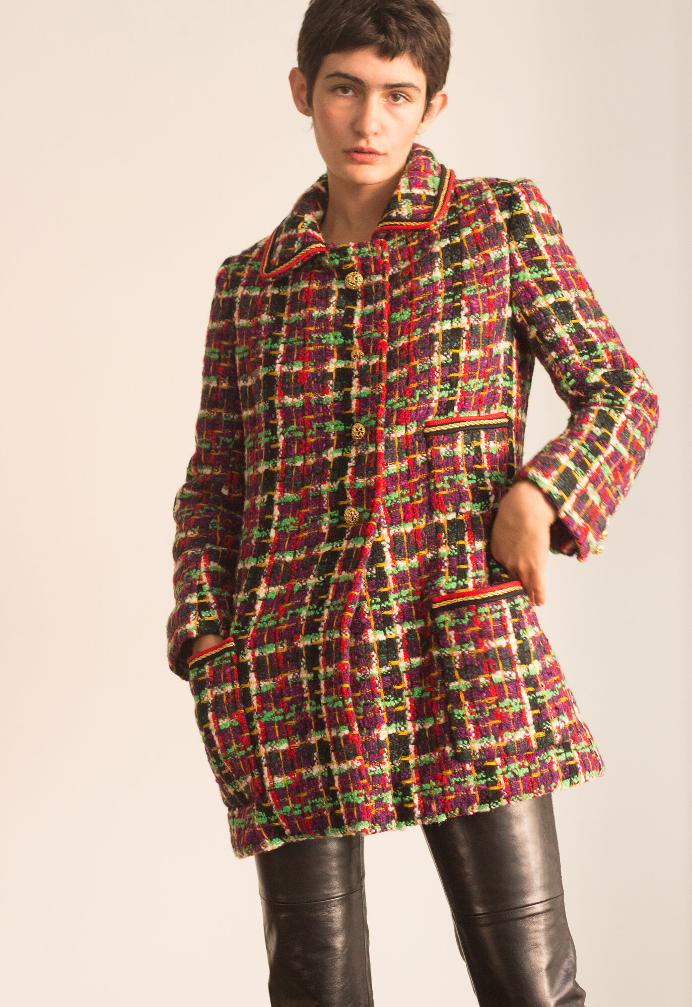 1980s Colorful Wool Tweed Chanel-Inspired Jacket — Wayward Collection