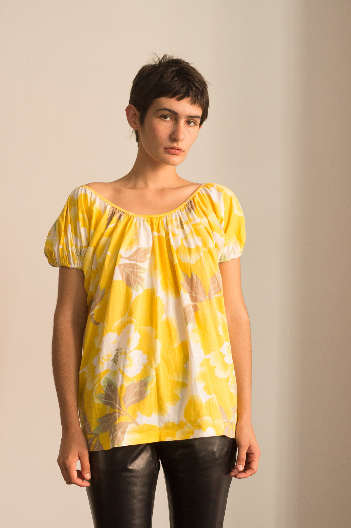 1980s Kenzo Paris Cotton Jersey Peasant Top