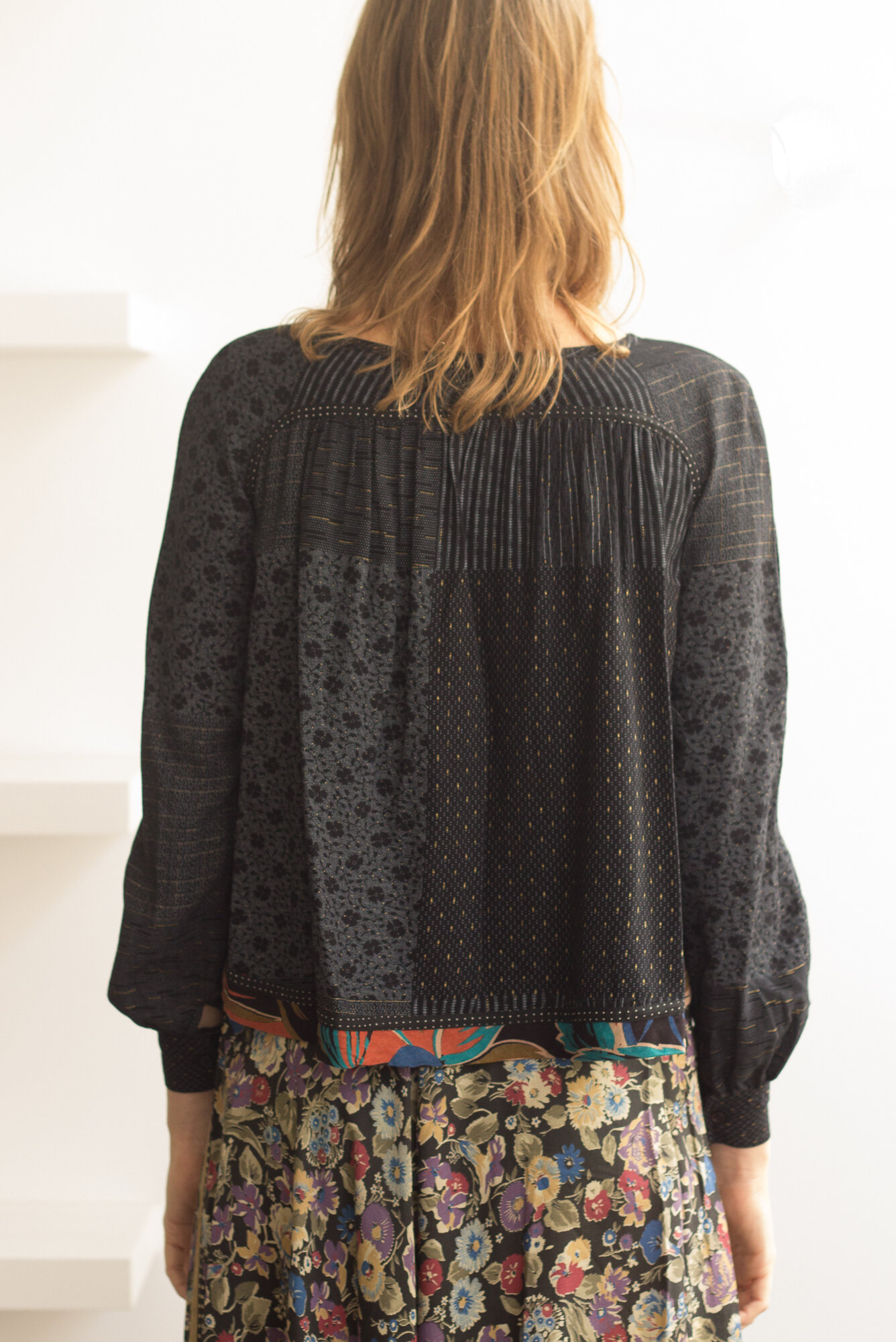 1970s KOOS Van der Akker Floral Knee Skirt