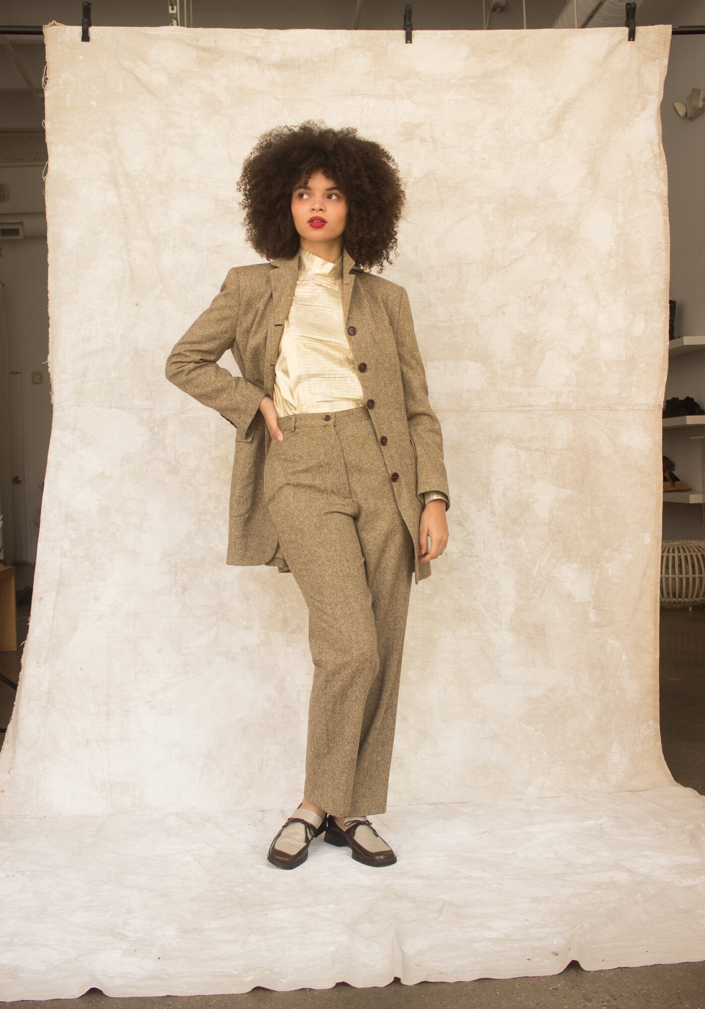 1990s Victor Victoria Italian Tweed Suit — Wayward Collection