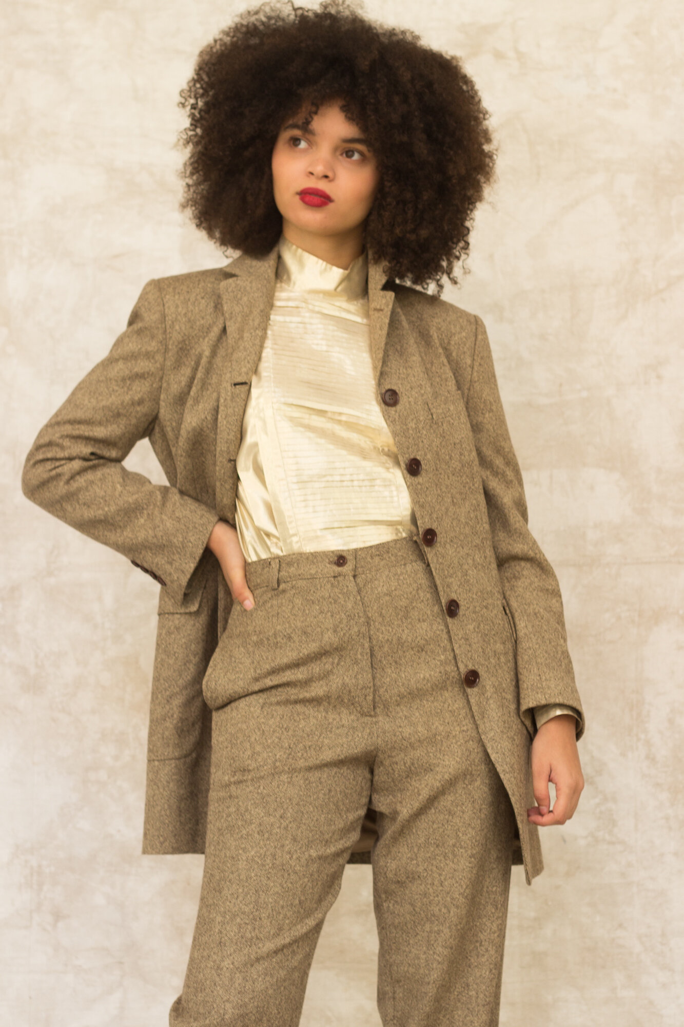 1990s Victor Victoria Italian Tweed Suit