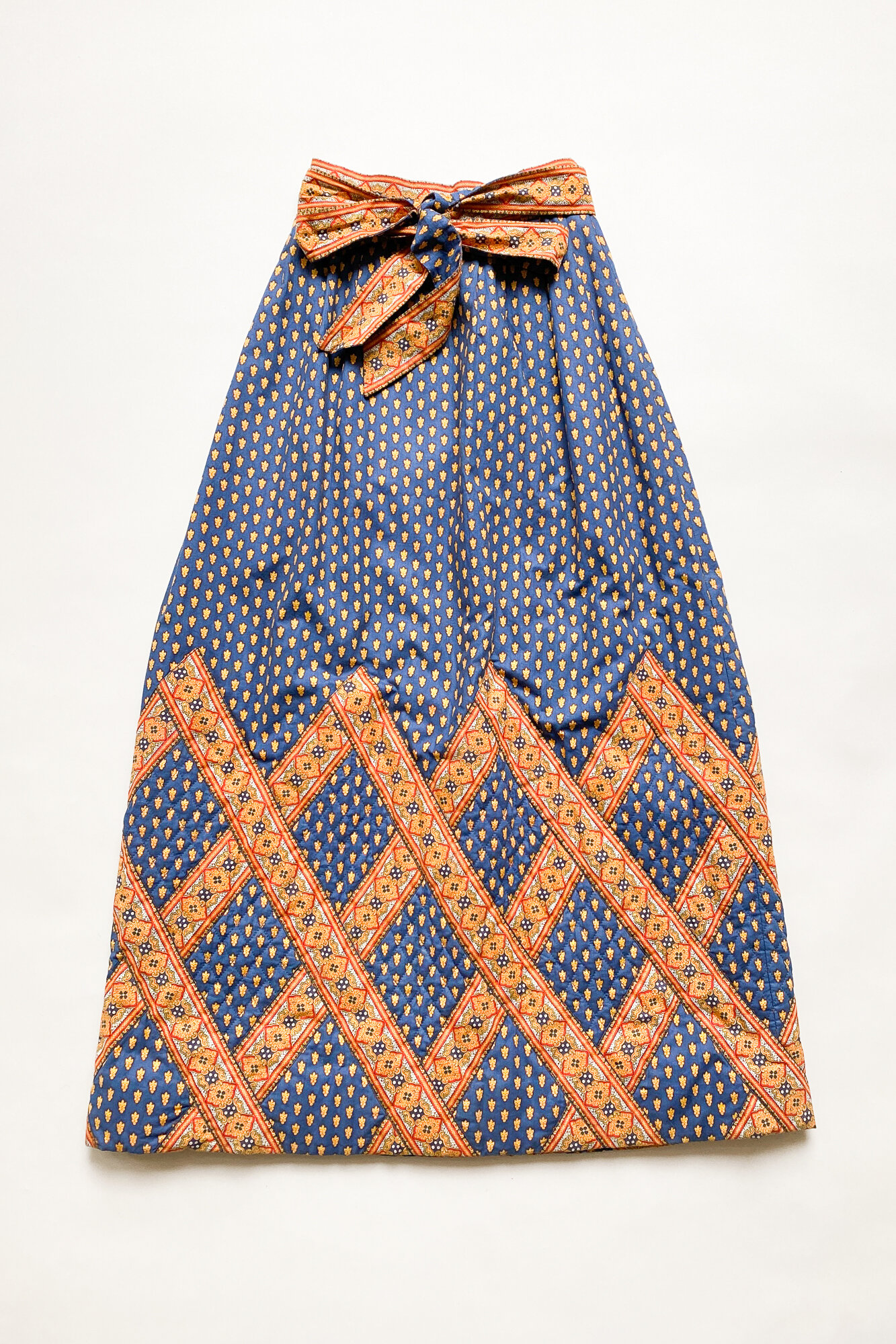 1970s Charles Demery Souleiado Quilted Cotton Wrap Skirt — Wayward ...